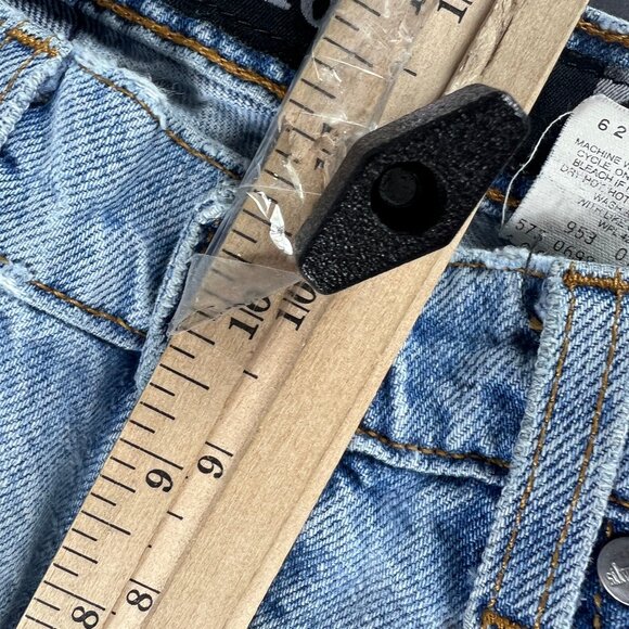 VTG 90s Levi's Silver Tab Jean Junior 28x30* Loose Blue Distressed Denim Tag 7Jr - Picture 15 of 16